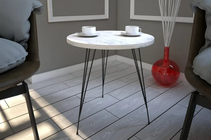 Falan sidebord 40 cm - Hvid / Sort - Møbler - Borde - Aflastningsbord - Lampebord