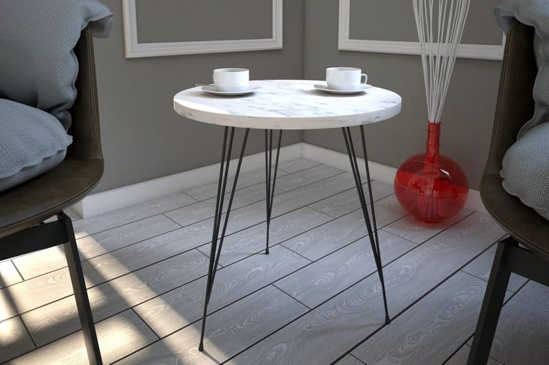 Falan sidebord 40 cm - Hvid / Sort - Møbler - Borde - Aflastningsbord - Lampebord