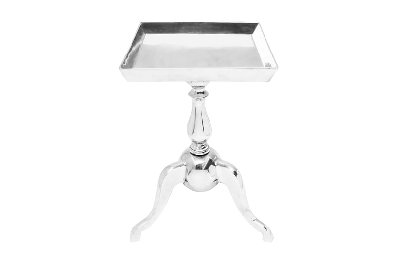 Firkantet Sidebord I Aluminium Sølvfarvet - Sølv - Møbler - Borde - Aflastningsbord - Lampebord