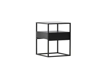 Fortaleza Sidebord 40x40 cm - Sort - Møbler - Borde - Aflastningsbord - Lampebord