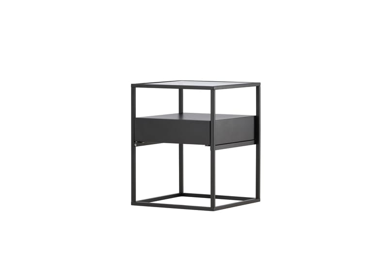 Fortaleza Sidebord 40x40 cm - Sort - Møbler - Borde - Aflastningsbord - Lampebord