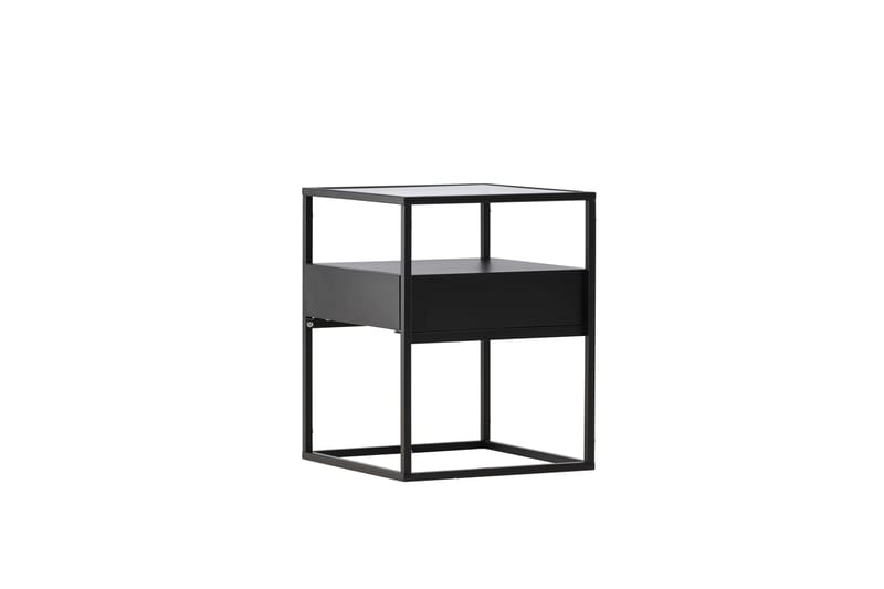 Fortaleza Sidebord 40x40 cm - Sort - Møbler - Borde - Aflastningsbord - Lampebord