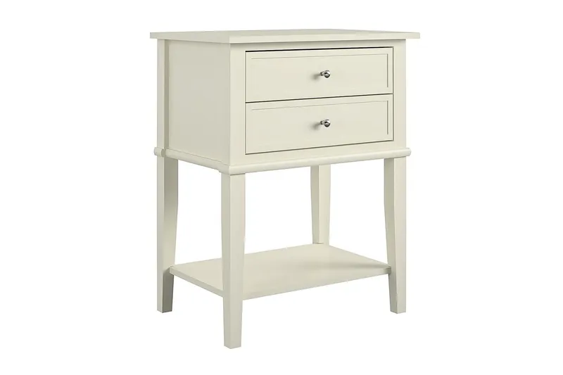 Franklin Sidebord 56 cm Hvid - Dorel Home - Møbler - Borde - Aflastningsbord - Lampebord