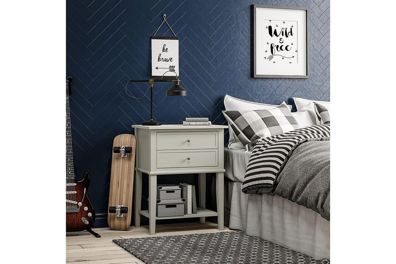 Franklin Sidebord 56 cm Hvid - Dorel Home - Møbler - Borde - Aflastningsbord - Lampebord