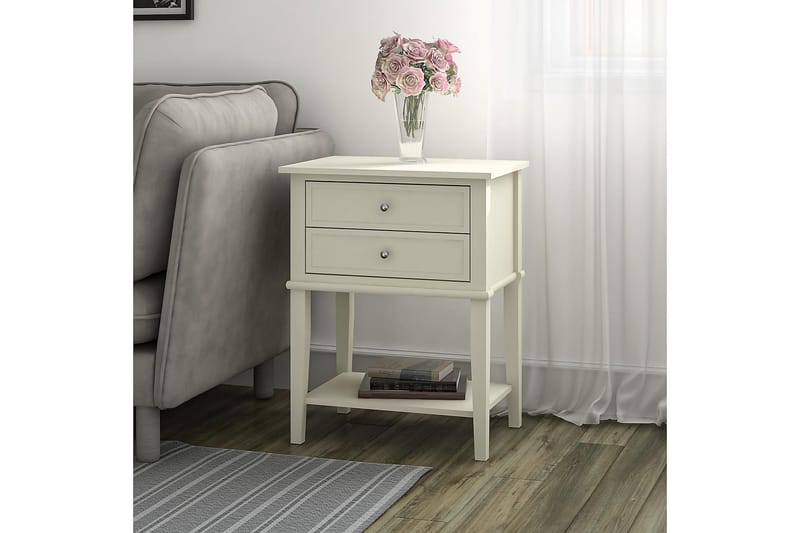 Franklin Sidebord 56 cm Hvid - Dorel Home - Møbler - Borde - Aflastningsbord - Lampebord