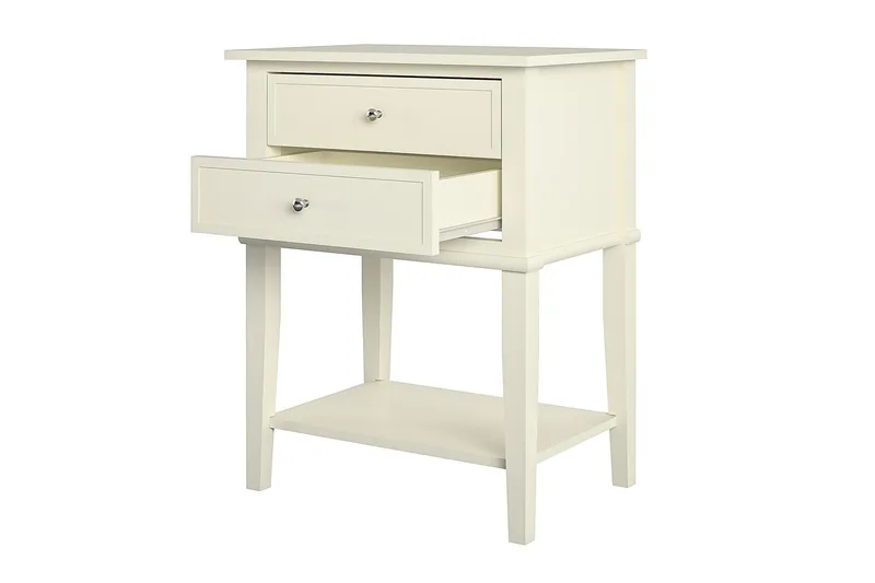 Franklin Sidebord 56 cm Hvid - Dorel Home - Møbler - Borde - Aflastningsbord - Lampebord