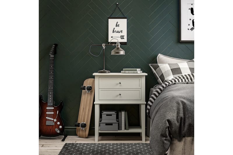 Franklin Sidebord 56 cm Hvid - Dorel Home - Møbler - Borde - Aflastningsbord - Lampebord