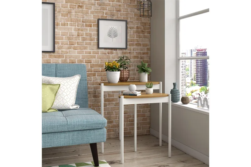 Genadi Sidebord - Hvid - Møbler - Borde - Aflastningsbord - Lampebord