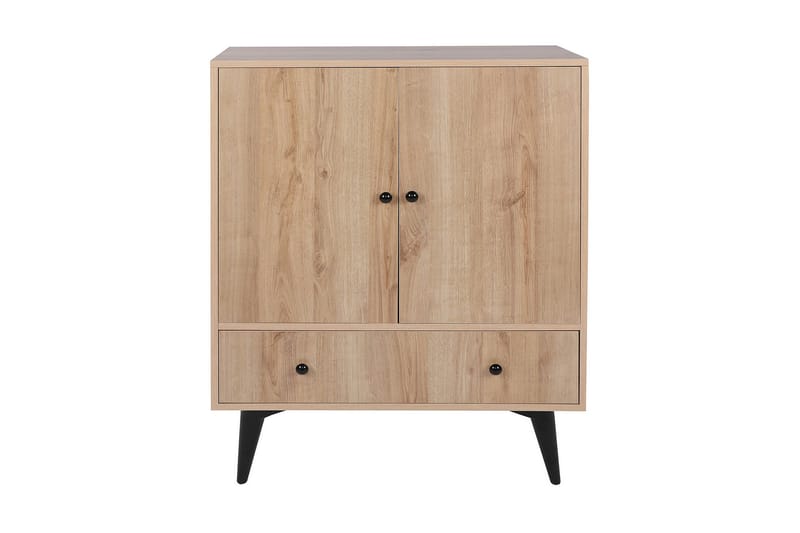 Gibia Sidebord 90 cm - Natur / sort - Møbler - Borde - Aflastningsbord - Lampebord