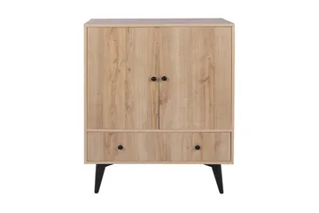Gibia Sidebord 90 cm - Natur / sort - Møbler - Borde - Aflastningsbord - Lampebord