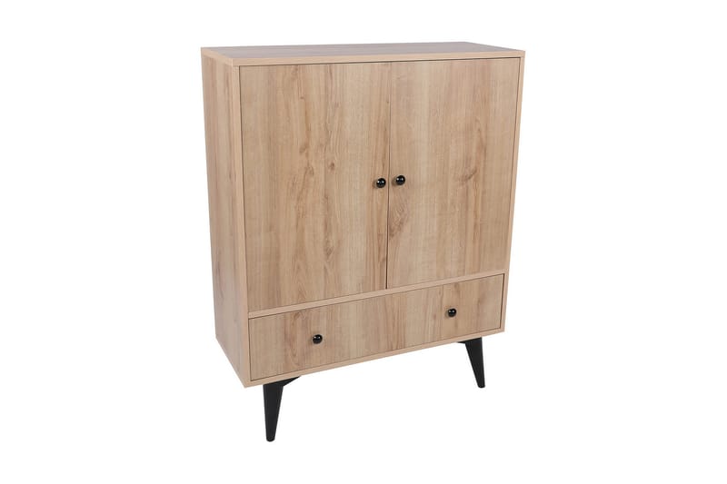 Gibia Sidebord 90 cm - Natur / sort - Møbler - Borde - Aflastningsbord - Lampebord