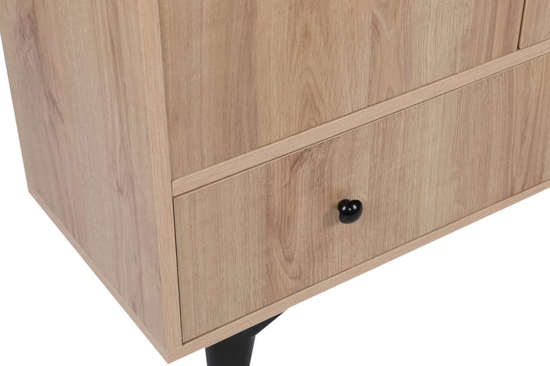 Gibia Sidebord 90 cm - Natur / sort - Møbler - Borde - Aflastningsbord - Lampebord