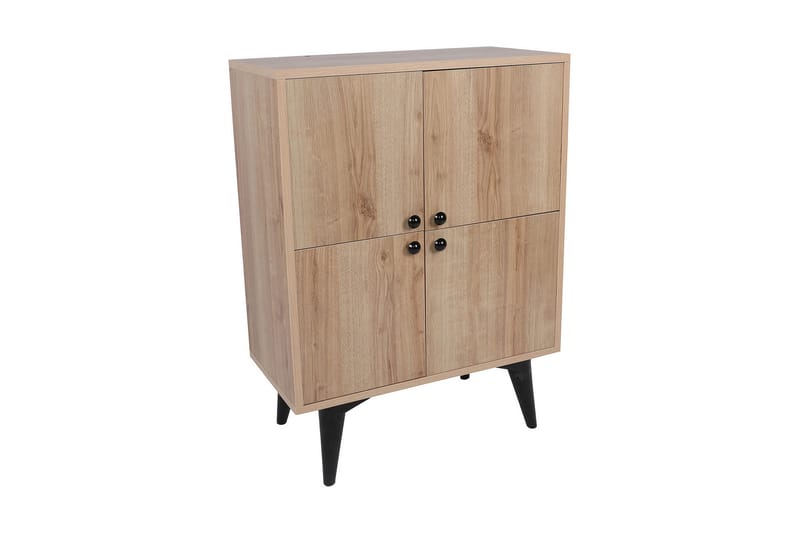 Harbiyes sidebord 70 cm - Natur / sort - Møbler - Borde - Aflastningsbord - Lampebord