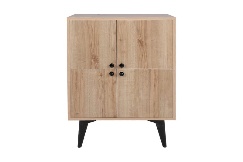 Harbiyes sidebord 70 cm - Natur / sort - Møbler - Borde - Aflastningsbord - Lampebord
