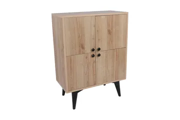 Harbiyes sidebord 70 cm - Natur / sort - Møbler - Borde - Aflastningsbord - Lampebord