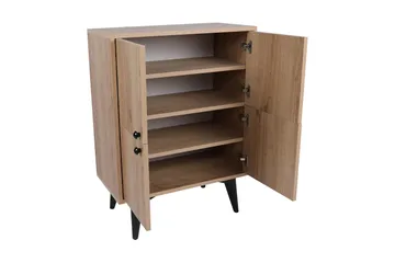 Harbiyes sidebord 70 cm - Natur / sort - Møbler - Borde - Aflastningsbord - Lampebord