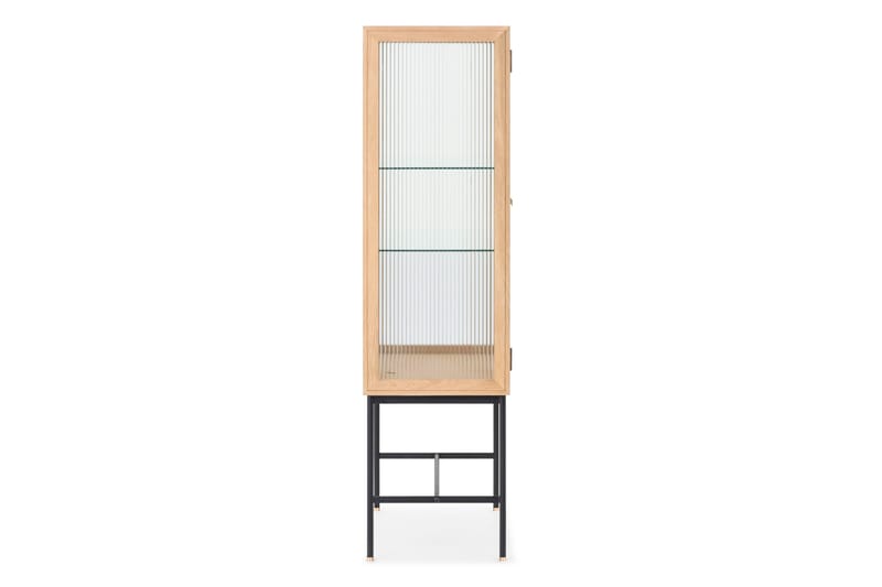 Jelric Vitrineskab 42 cm dybde 80 cm bredde 155 cm højde - Natur - Opbevaring - Skab - Vitrineskabe