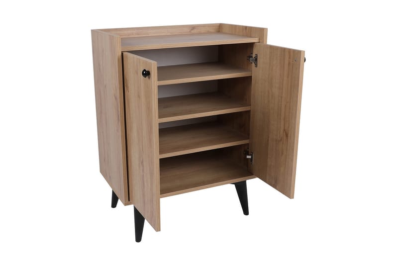 Kastals Sidebord 70 cm - Natur / sort - Møbler - Borde - Aflastningsbord - Lampebord