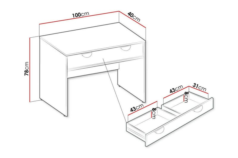 Kintore Sidebord 100 cm - Sort - Møbler - Borde - Aflastningsbord - Lampebord