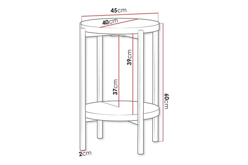 Kintore Sidebord - Sort - Møbler - Borde - Aflastningsbord - Lampebord