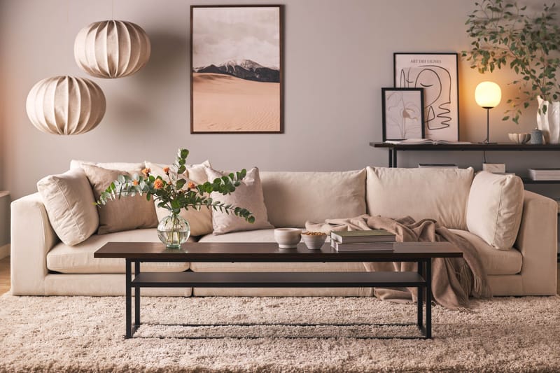 Knikfair Sidebord 40 cm - Mørkebrun/Matsort - Møbler - Borde - Aflastningsbord - Lampebord