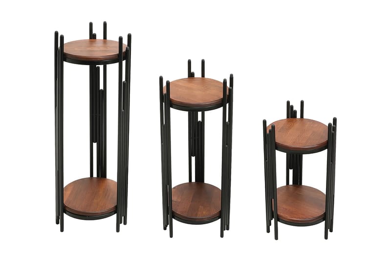 Kokonga Sidebord Sæt - Sort - Lampebord - Bakkebord & små borde