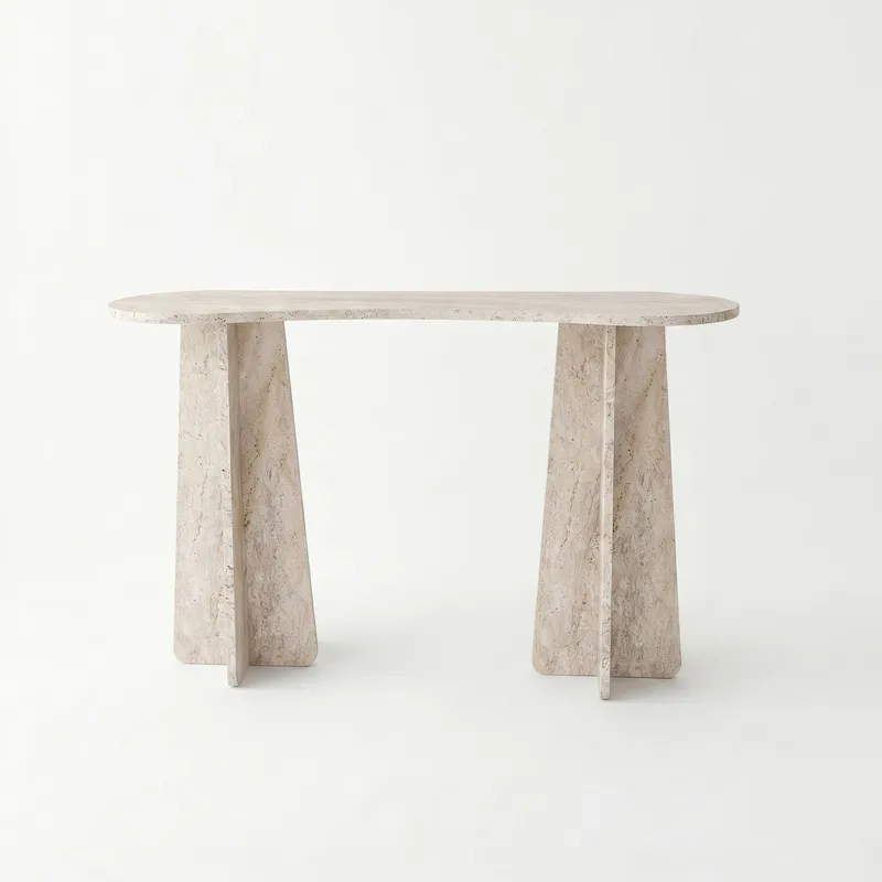 Kommode Homitis Zen (120 x 75 x 35 cm) Travertin, Travertin