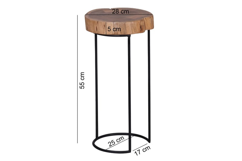 Lachlann Sidebord 28 cm - Træ / natur - Møbler - Borde - Aflastningsbord - Lampebord