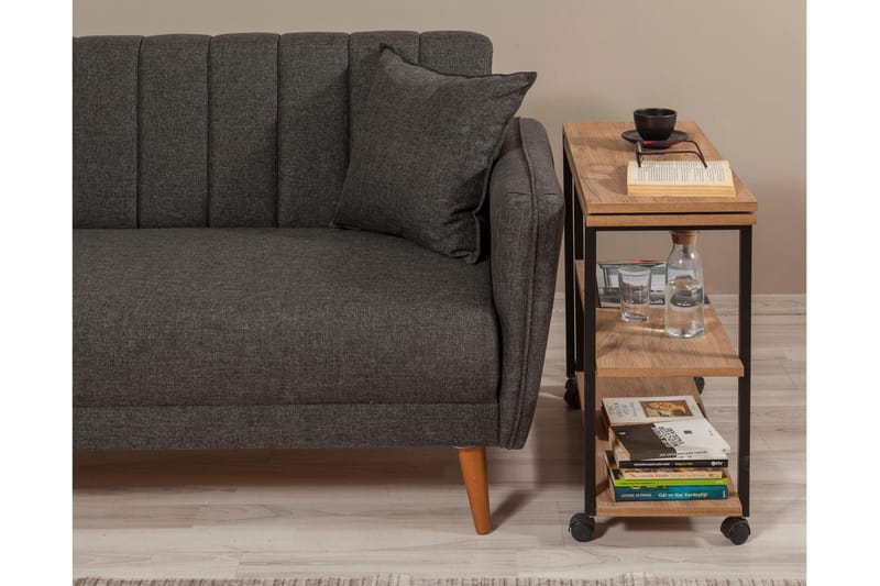 Lantenot sidebord 76 cm - Natur / sort - Møbler - Borde - Aflastningsbord - Lampebord