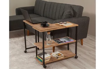 Lantenot sidebord 76 cm - Natur / sort - Møbler - Borde - Aflastningsbord - Lampebord
