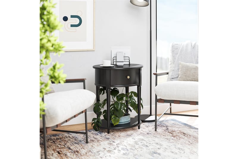 Lazaros Sidebord - Sort - Møbler - Borde - Aflastningsbord - Lampebord