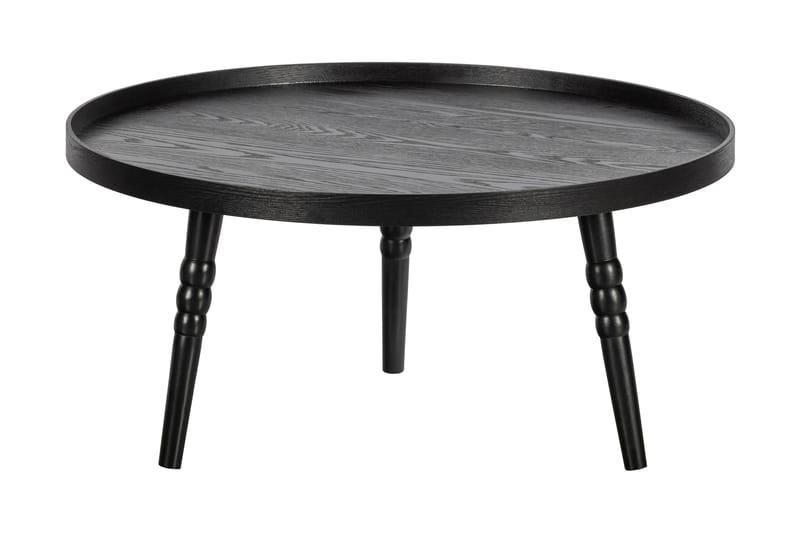 Lundo Sidebord Rund 75 cm - Sort - Møbler - Borde - Aflastningsbord - Lampebord