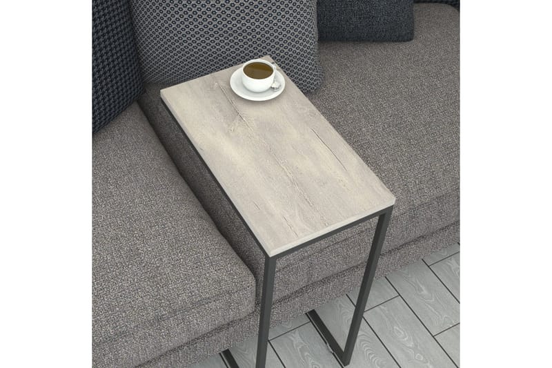 Maddeson Sidebord 46 cm - Lys Natur/Sort - Møbler - Borde - Aflastningsbord - Lampebord