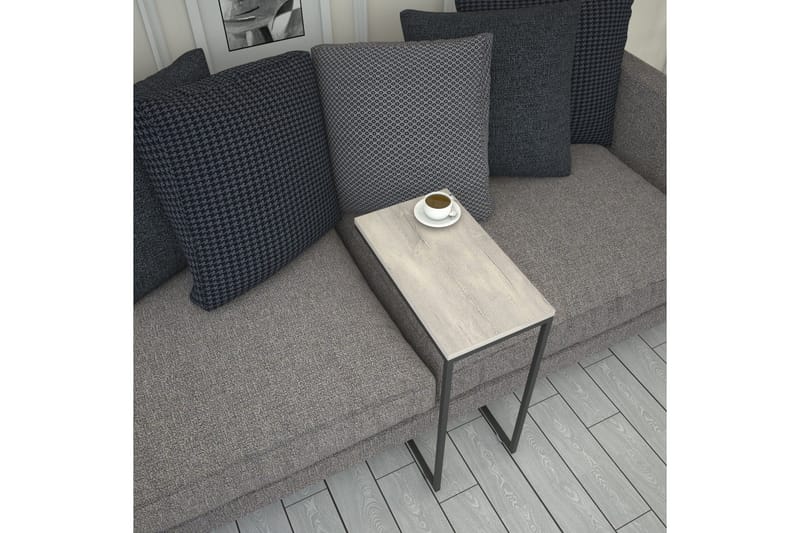 Maddeson Sidebord 46 cm - Lys Natur/Sort - Møbler - Borde - Aflastningsbord - Lampebord