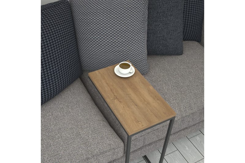 Maddeson Sidebord 46 cm - Mørk Natur/Sort - Møbler - Borde - Aflastningsbord - Lampebord