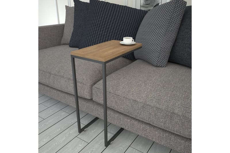 Maddeson Sidebord 46 cm - Mørk Natur/Sort - Møbler - Borde - Aflastningsbord - Lampebord