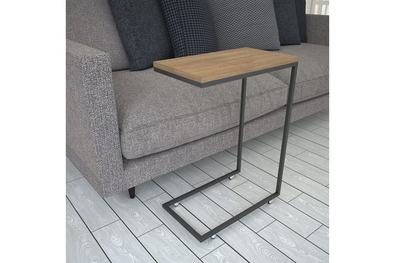 Maddeson Sidebord 46 cm - Mørk Natur/Sort - Møbler - Borde - Aflastningsbord - Lampebord