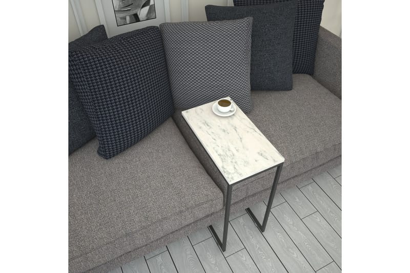 Maddeson Sidebord 46 cm - Sort / hvid - Møbler - Borde - Aflastningsbord - Lampebord