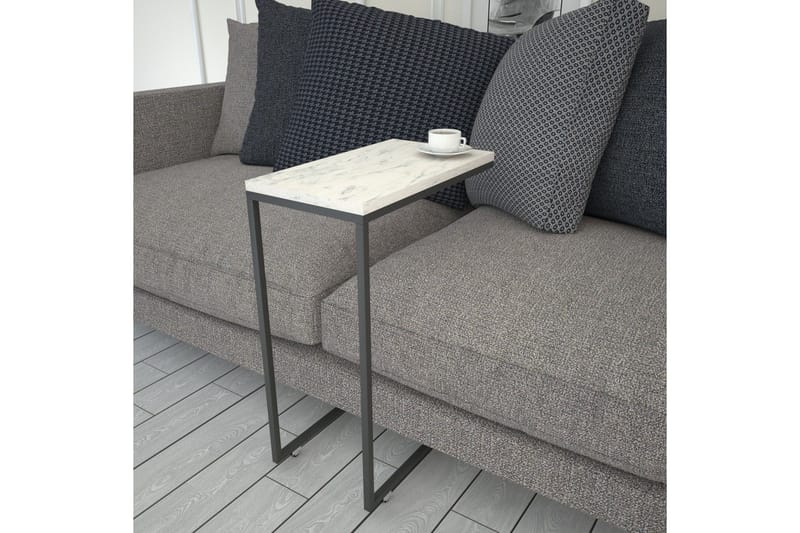 Maddeson Sidebord 46 cm - Sort / hvid - Møbler - Borde - Aflastningsbord - Lampebord