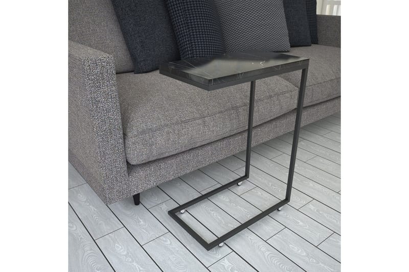 Maddeson Sidebord 46 cm - Sort/Hvid - Møbler - Borde - Aflastningsbord - Lampebord