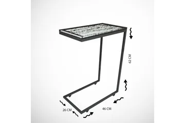 Maddeson Sidebord 46 cm - Sort/Hvid - Møbler - Borde - Aflastningsbord - Lampebord