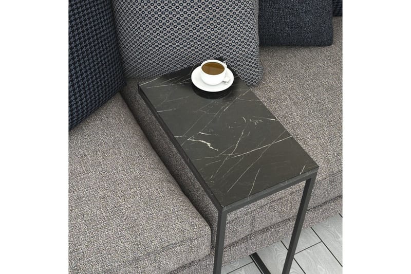 Maddeson Sidebord 46 cm - Sort/Hvid - Møbler - Borde - Aflastningsbord - Lampebord