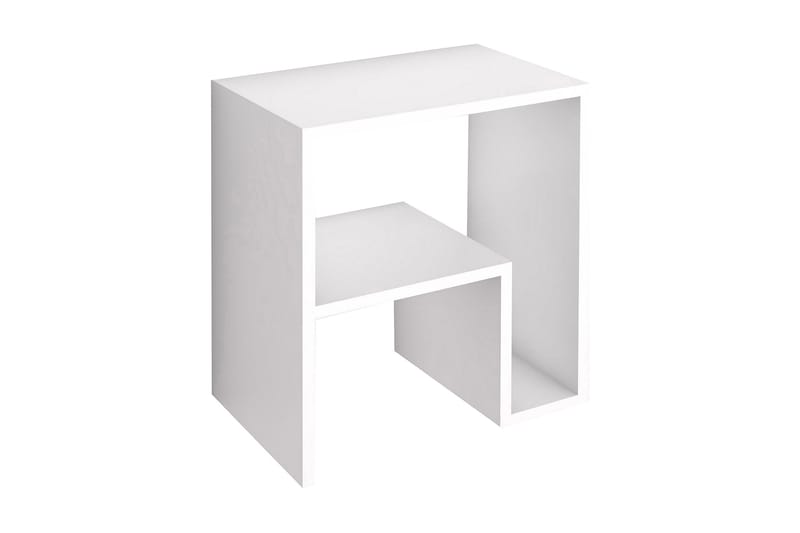 Malem Sidebord 52 cm 2 Hylder - Hvid - Lampebord - Bakkebord & små borde