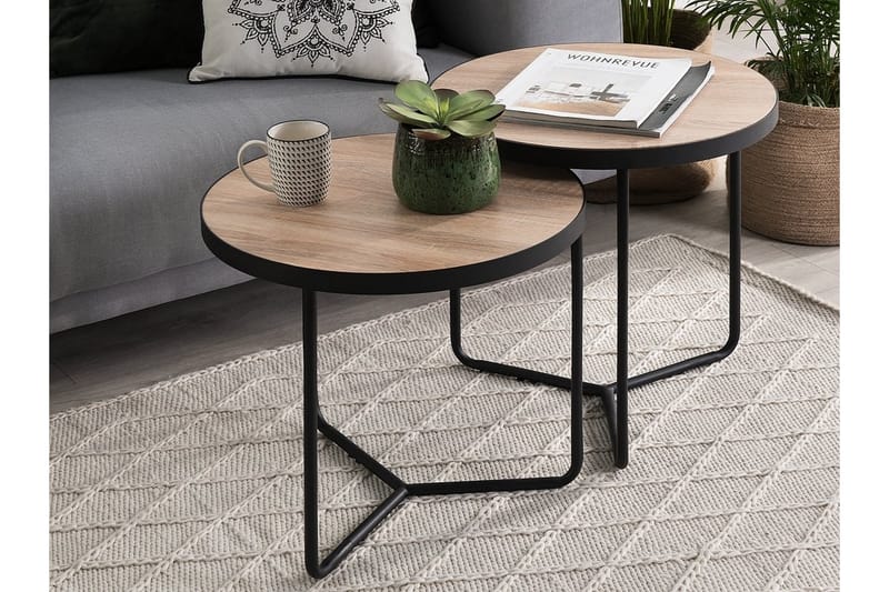 Melody sidebord 2 St 50 | 50 cm - Sort - Møbler - Borde - Aflastningsbord - Lampebord