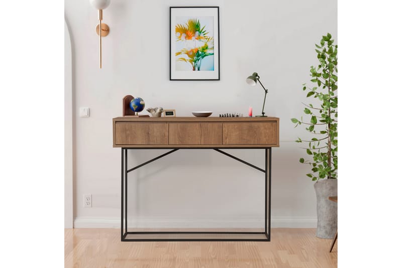 Mijara sidebord 120 cm - Mørkebrun / sort - Møbler - Borde - Aflastningsbord - Lampebord