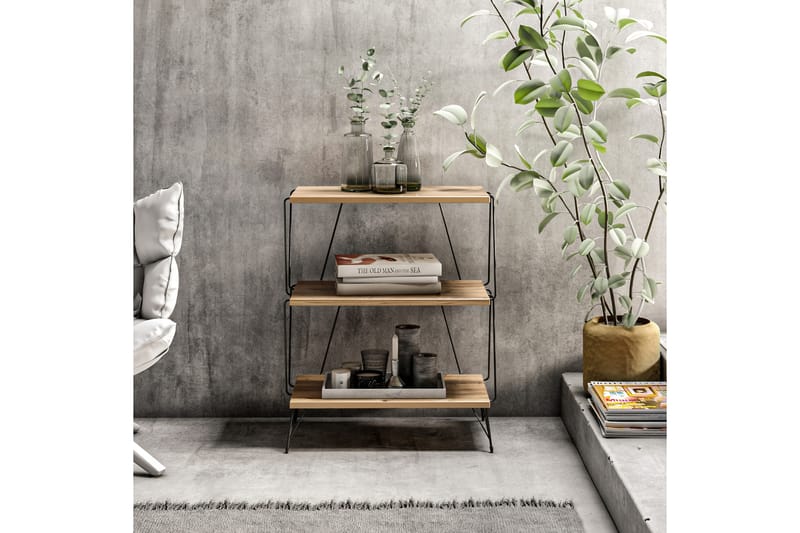 Mistretta Side Sidebord 48 cm - Natur / sort - Møbler - Borde - Aflastningsbord - Lampebord