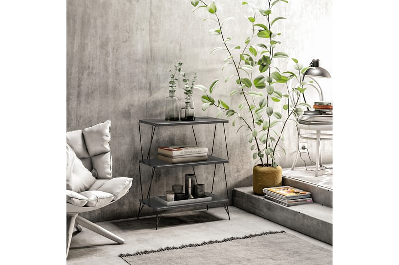 Mistretta Sidebord 48 cm - Antracit/Sort - Møbler - Borde - Aflastningsbord - Lampebord