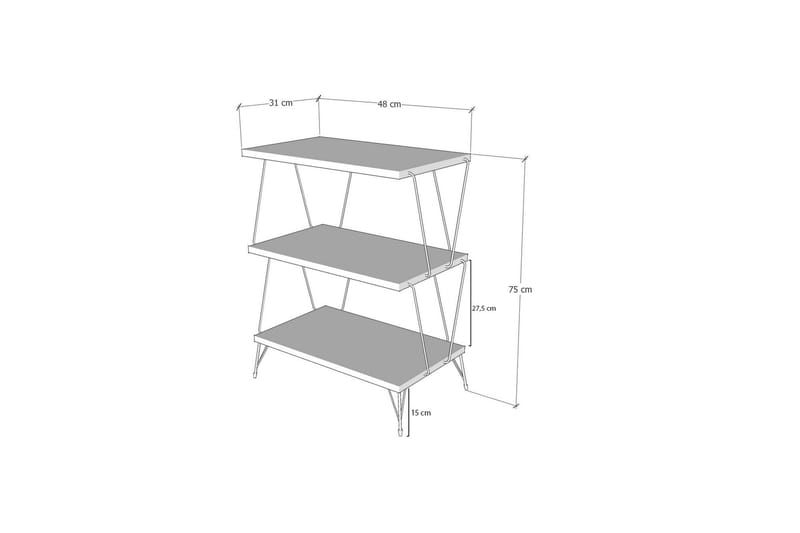 Mistretta Sidebord 48 cm - Antracit/Sort - Møbler - Borde - Aflastningsbord - Lampebord