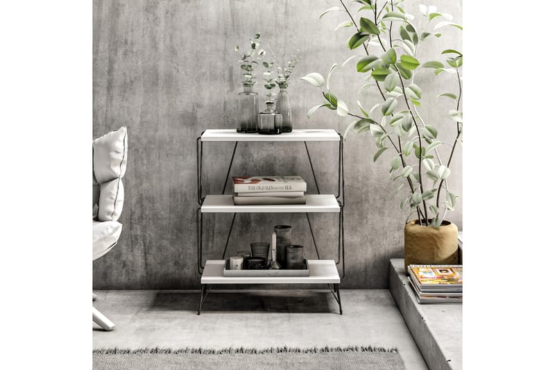 Mistretta Sidebord 48 cm - Hvid/Sort - Møbler - Borde - Aflastningsbord - Lampebord