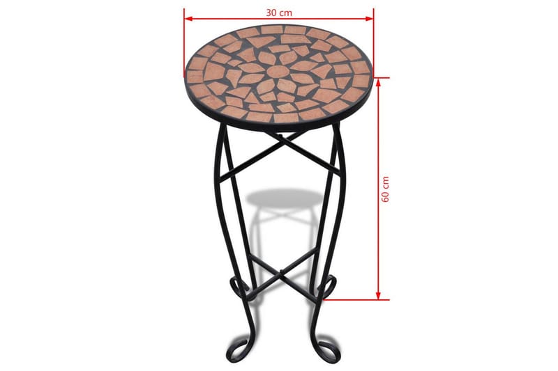 Mosaikbord Terracotta - Orange - Lampebord - Bakkebord & små borde